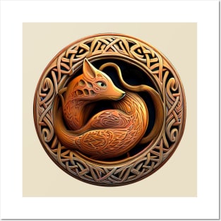 Celtic Style Animal 05 Fox Posters and Art